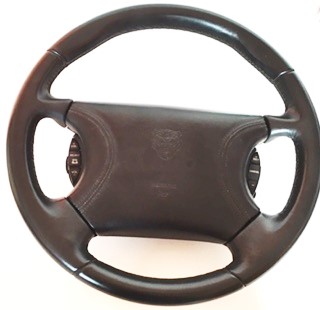 HXD9181GBLEG black leather steering wheel with adaptive speed co